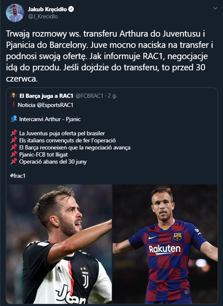 NEGOCJACJE ws. wymiany na linii Barca - Juventus!